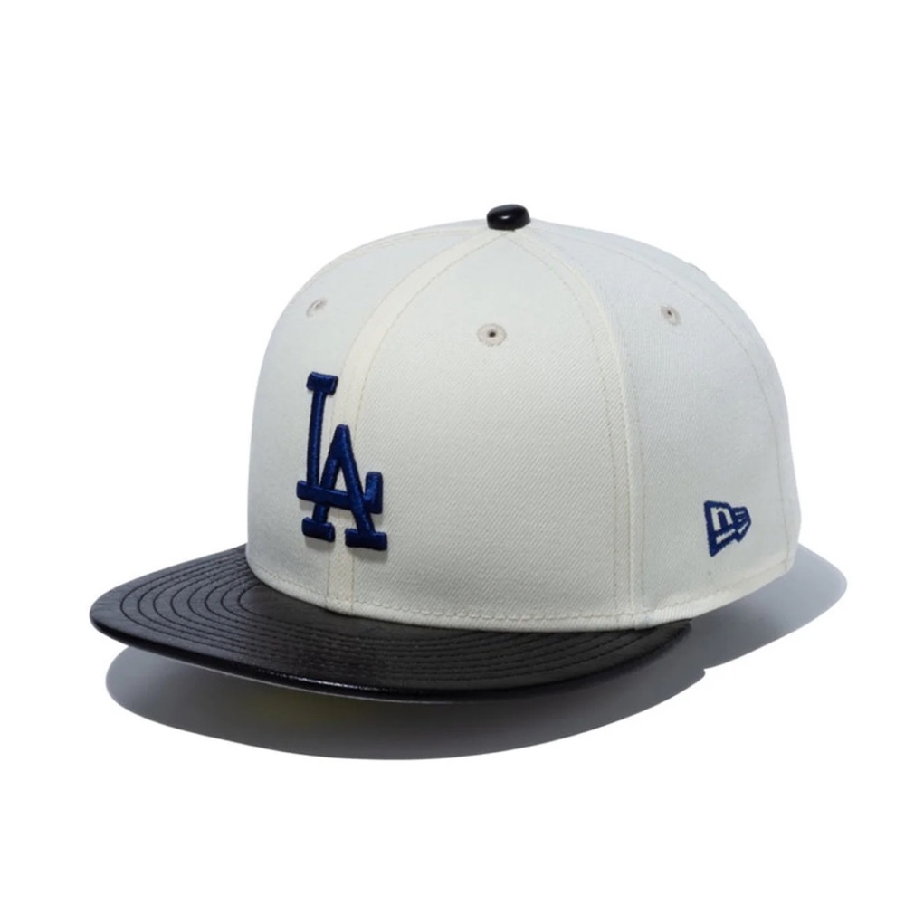 New Era Los Angeles Dodgers 59FIFTY Leather Visor Fitted 7 3/4